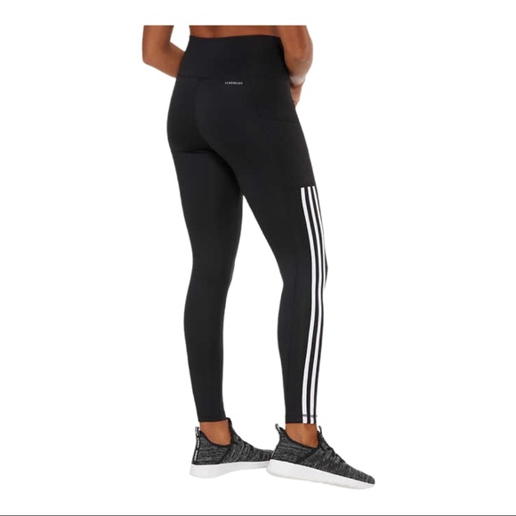 NWT ADIDAS 7/8 Aeroready 3 Stripe Tight Legging - Picture 3 of 4